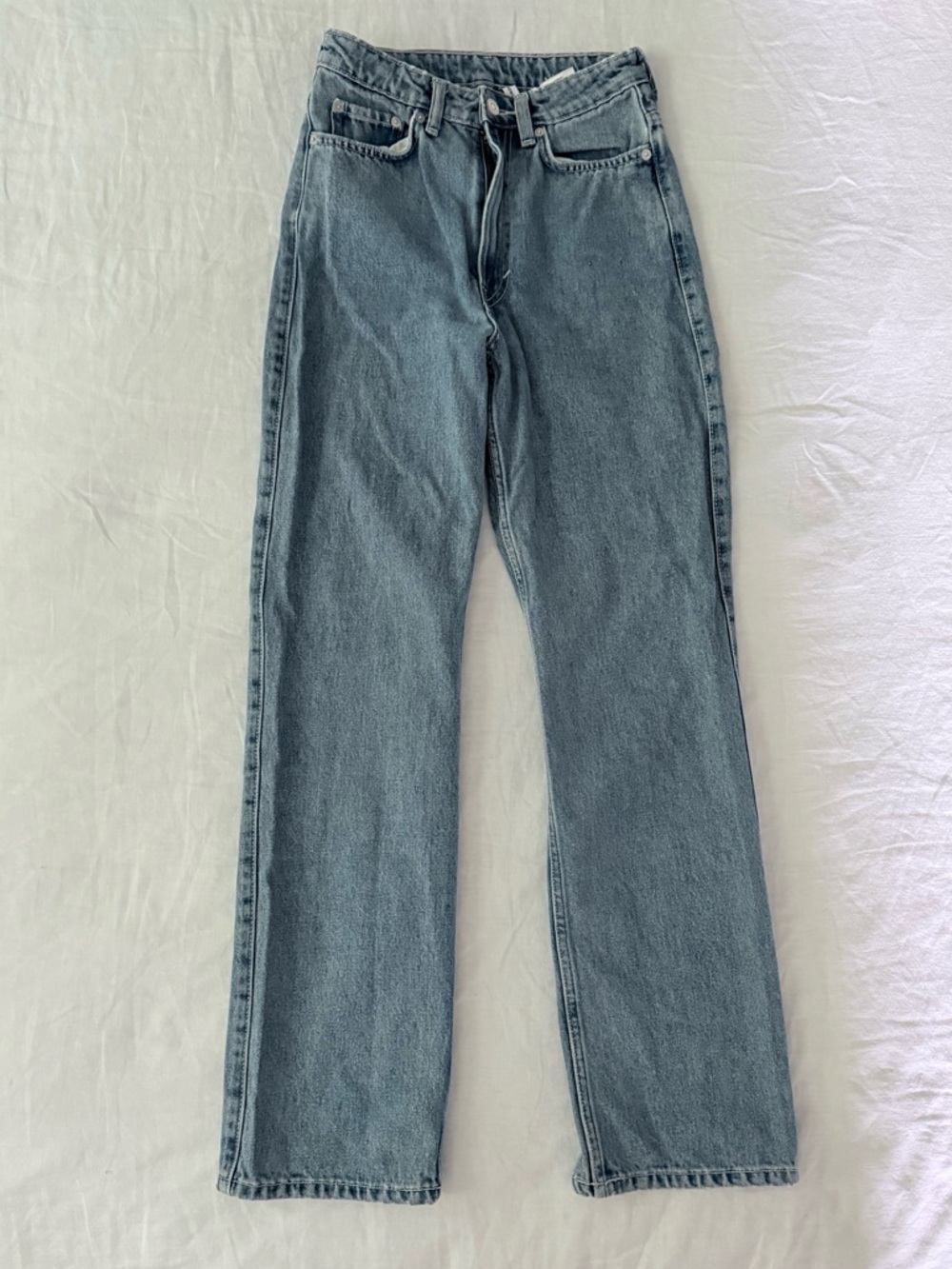 Weekday Men's Straight-Leg Jeans in Faded Blue